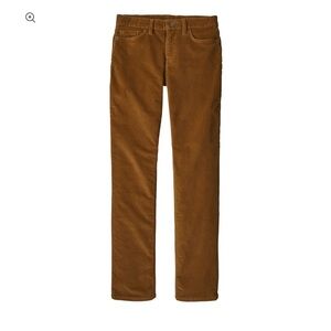 Patagonia Organic Cotton Cognac Brown Straight Leg Corduroy Pants, Size 30/10